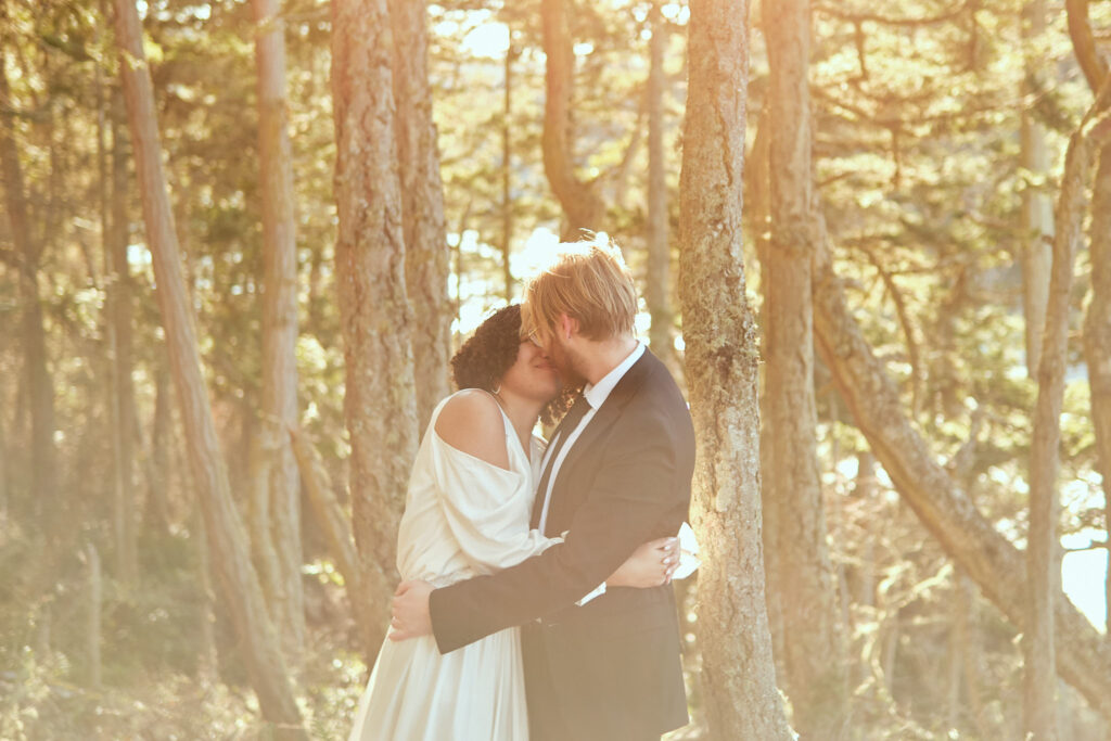 PNW Elopement Photographer Reasons to Elope couple embraces on the beach