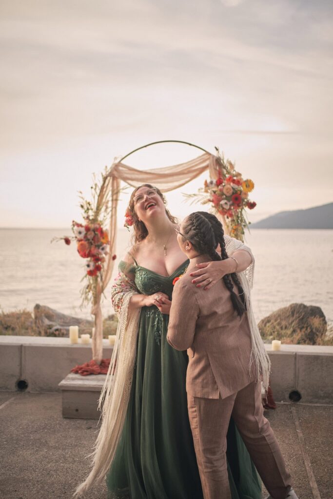 two brides share a first dance