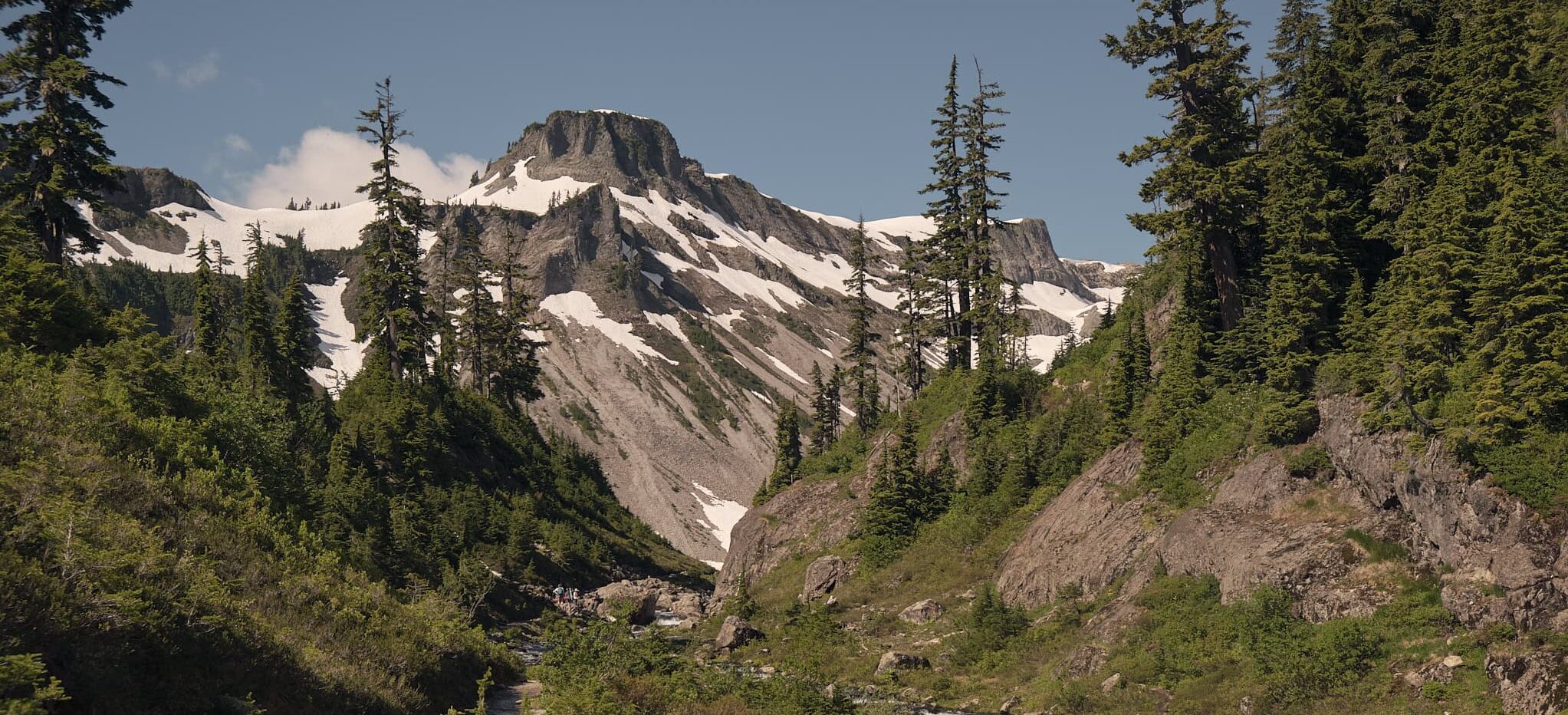 Table Mountain sits above the lake trail